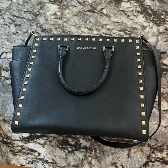 Michael Kors Handbags - Michael Kors Studded Selma Bag Large